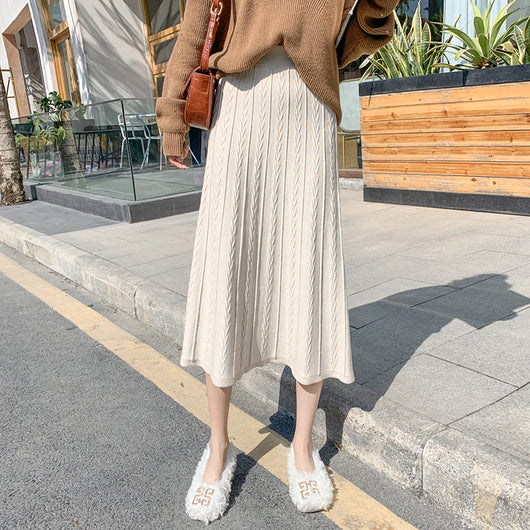 Falda Tejida Midi Versátil Otoño Invierno - Image 11