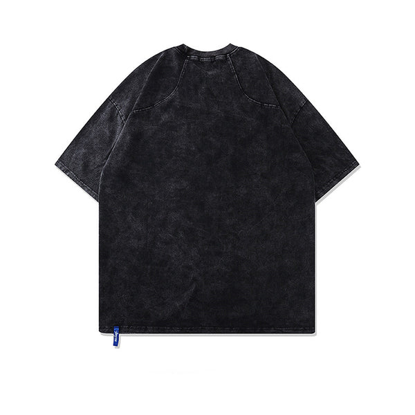 Playera Vintage Desgastada con Estampado para Mujer