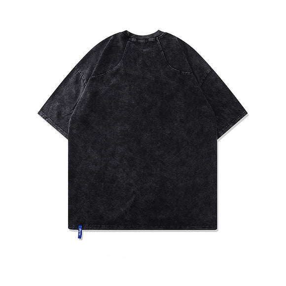 Playera Vintage Desgastada con Estampado para Mujer