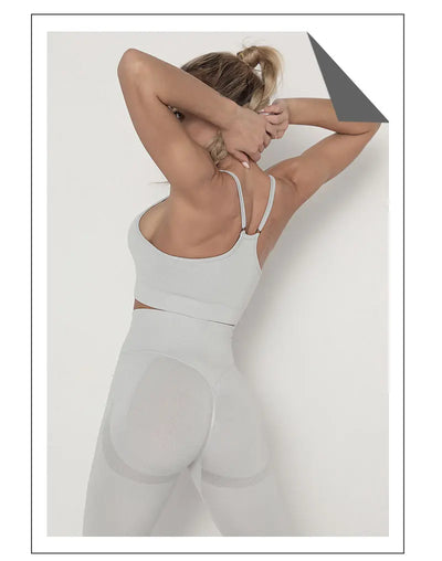 Traje de Yoga Largo Ajustado de Cintura Alta con Manga Larga - Image 36