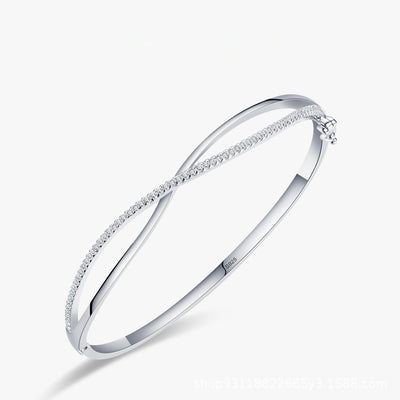 Pulsera de Plata Esterlina 925 con Diamantes y Cierre Ajustable - Diseño Elegante - Image 2