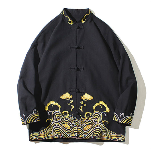 Túnica Bordada Hanfu Retro Rojo - Estilo Juventud Marca Tide - Image 8