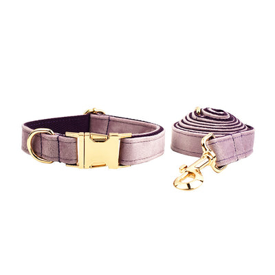Collar de Mascota en Terciopelo con Cuerda de Tracción - Image 3