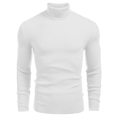 Suéter Cuello Alto Ajustado de Manga Larga para Hombre - Image 26