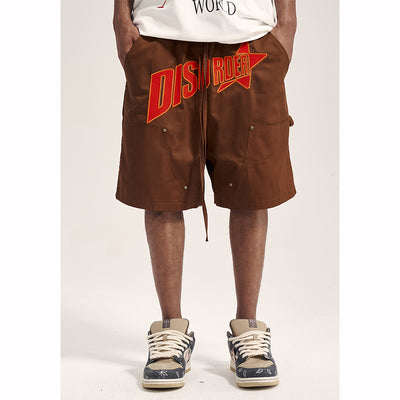 Shorts Holgados con Eslogan Bordado para Estilo Urbano Casual - Image 9