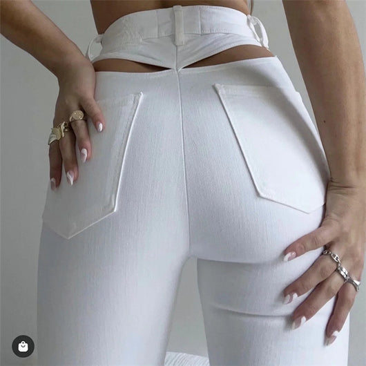 Pantalones Acampanados Calados Elegantes y Ligeros - Image 5