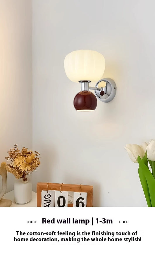 Lámpara de Pared Calabaza Crema para Dormitorio Principal - Image 18