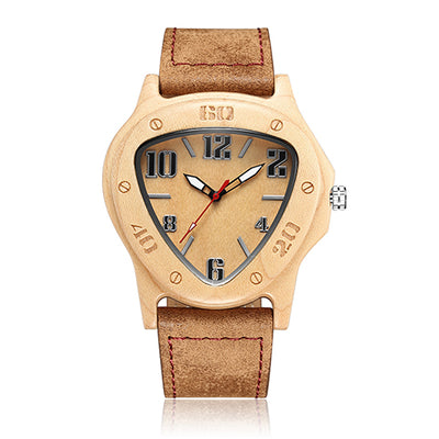 Reloj de Madera Triangular Estilo Europeo Minimalista - Image 3