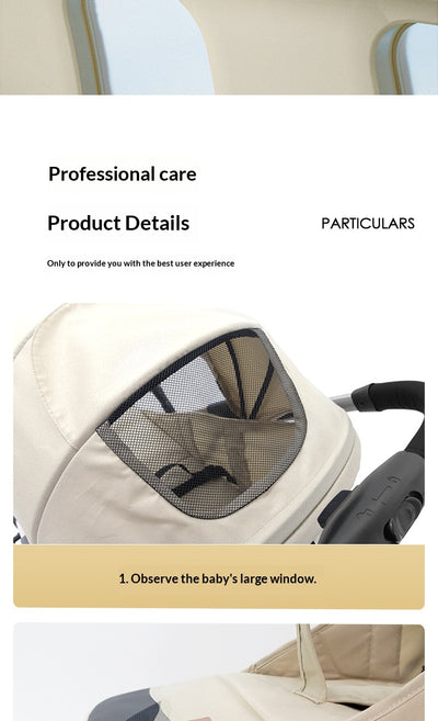 Cochecito de Bebé Reclinable Plegable con Suspensión de 4 Ruedas - Image 11