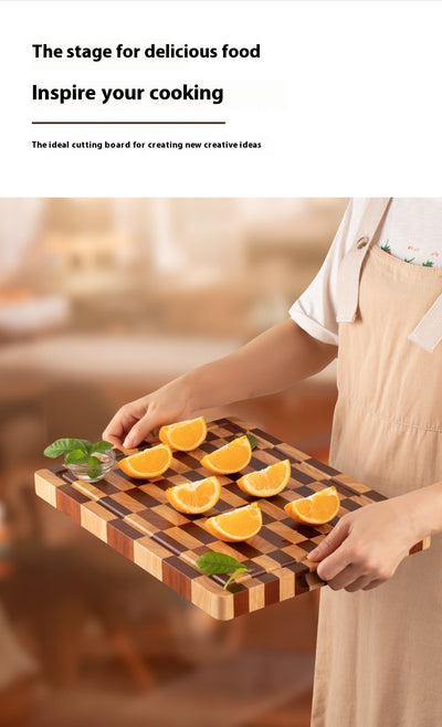 Tabla de Corte de Madera con Diseño Cuadriculado para Frutas y Verduras - Image 13