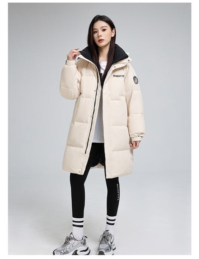 Chaqueta Acolchada Larga para Mujer Talla Grande Suelta y Cálida - Image 11