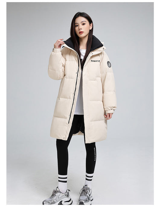 Chaqueta Acolchada Larga para Mujer Talla Grande Suelta y Cálida - Image 11
