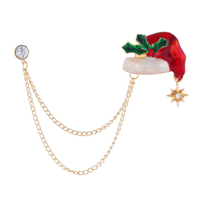 Gorro Navideño Infantil con Broche de Cadena Doble y Diamantes - Image 10