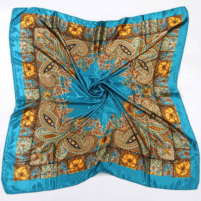 Pañuelo Floral de Seda Artificial 90cm - Primavera y Otoño - Image 19