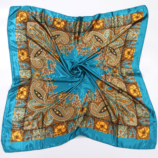 Pañuelo Floral de Seda Artificial 90cm - Primavera y Otoño - Image 19