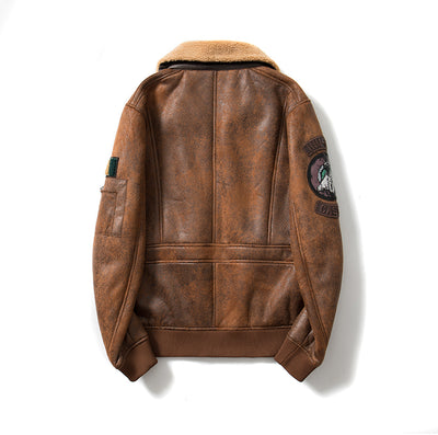 Chaqueta Vuelo Retro Americana con Cuello Solapa y Forro de Terciopelo - Image 7