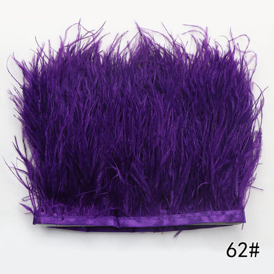 Cinturón Tejido de Color Sólido con Encaje de Plumas de Avestruz - Image 10