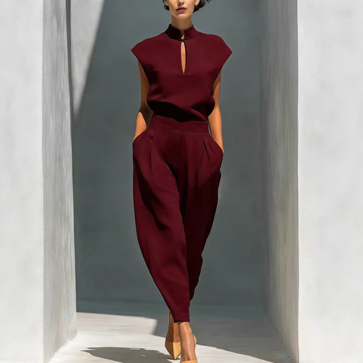 Conjunto de Pijama Satinado Estilo Chino para Mujer - Image 4