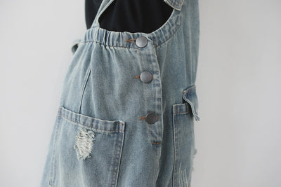 Enterizo Harem Denim Retro Talla Grande para Mujer - Image 21