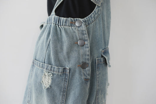 Enterizo Harem Denim Retro Talla Grande para Mujer - Image 21