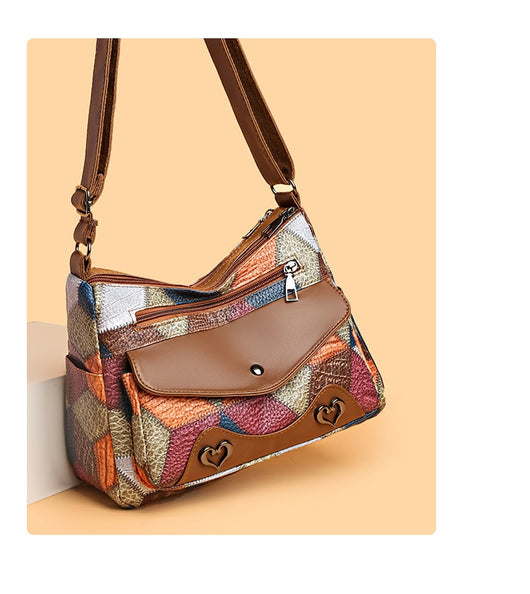 Bolso de Hombro Retro Patchwork Multicolor - Estilo Versátil All-Match - Image 11