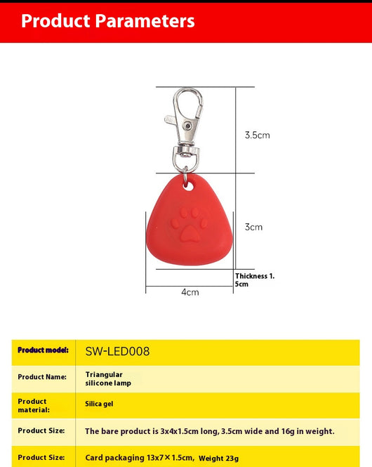 Colgante Luminoso Triangular de Silicona para Mascotas - Image 8