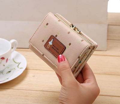 Billetera Trifold Compacta de Cuero PU para Mujer con Monedero - Image 2