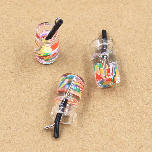 Botella de Cristal con Accesorios de Joyería DIY - Llavero Colgante - Image 24
