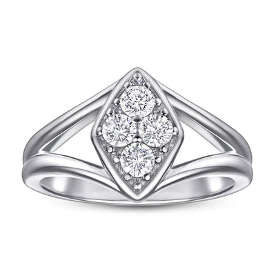 Anillo de Plata Esterlina para Mujer con Diamante - Diseño Nupcial - Image 6