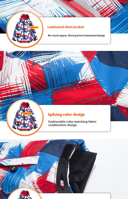 Chaqueta Impermeable para Esquí Infantil - Diseño Versátil para Tabla Simple y Doble - Image 30