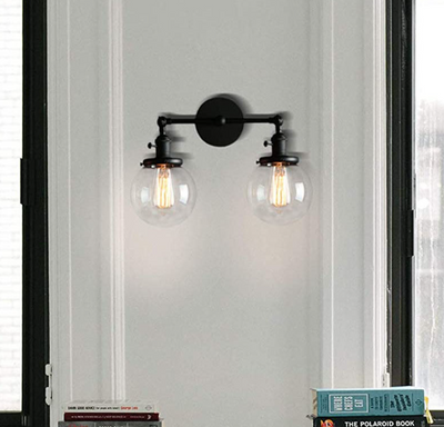 Lámpara de Pared Espejo Esférico Industrial para Dormitorio y Baño - Image 3