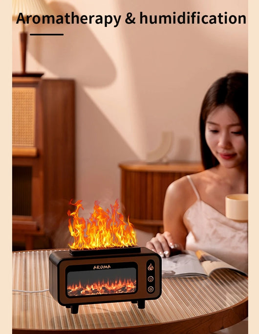 Difusor Ultrasónico 200ml con Chimenea 3D y Luz LED - Aromatizador de Aceites Esenciales - Image 9