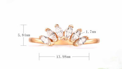 Anillo Corona Ajustable Plata 925 Chapado Oro con Zirconia 3A - Image 7