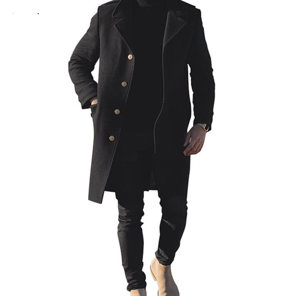 Abrigo Largo de Lana para Hombre - Elegancia y Calidez en Invierno