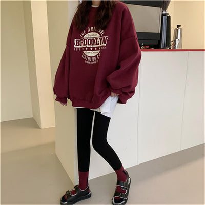 Chamarra Sudadera Mujer Estilo Harajuku Otoño Suelta Sin Capucha - Image 14
