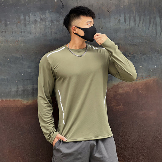 Playera Deportiva Holgada de Cuello Redondo y Manga Larga - Image 25