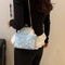 Bolso Messenger Retro de Tela Bordada con Cadena para Mujer