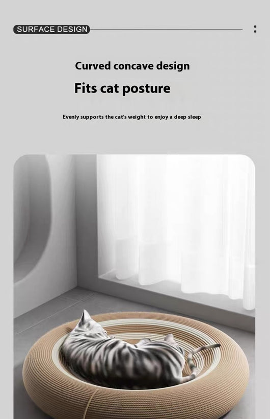 Nido Rascador Gato Integrado Resistente - Tablero Sisal Tejido Rattan Oversized - Image 13