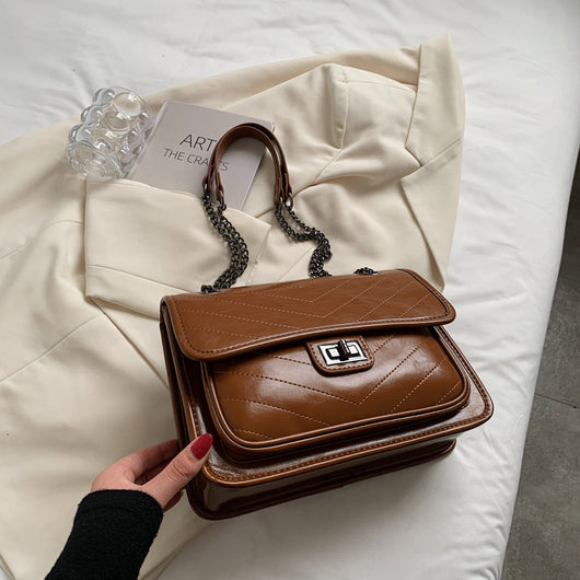 Bolso Mensajero Retro Texturizado Versátil para Mujer - Image 6