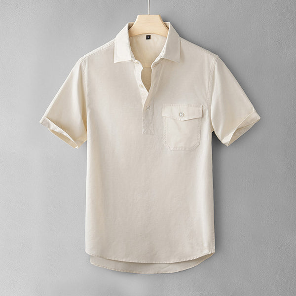 Camisa Casual de Algodón y Lino Media Manga - Transpirable y Cómoda - Image 6