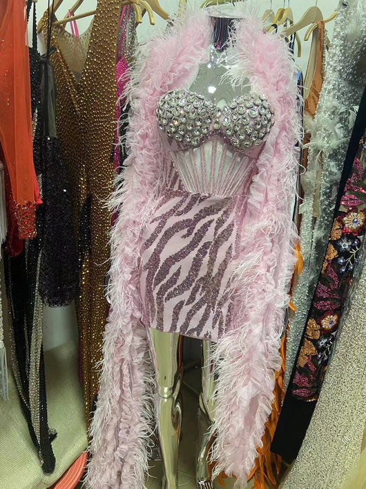 Vestido Tubo Brillante con Lentejuelas y Bordados para Mujer - Image 5