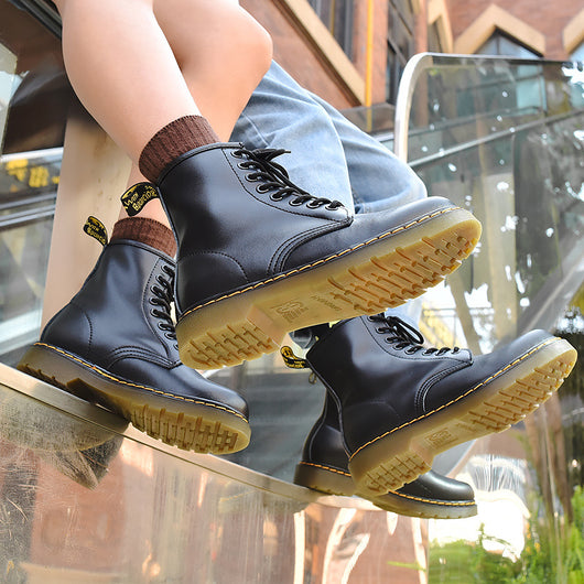 Botas Martin de Cuero Doble Capa para Pareja - Estilo Corto Unisex - Image 15