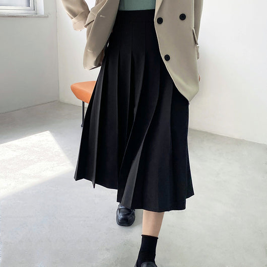 Falda Plisada Retro Francesa para Mujer Primavera - Image 9