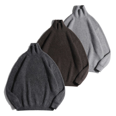 Suéter Cuello Alto Holgado a Juego Perfecto
