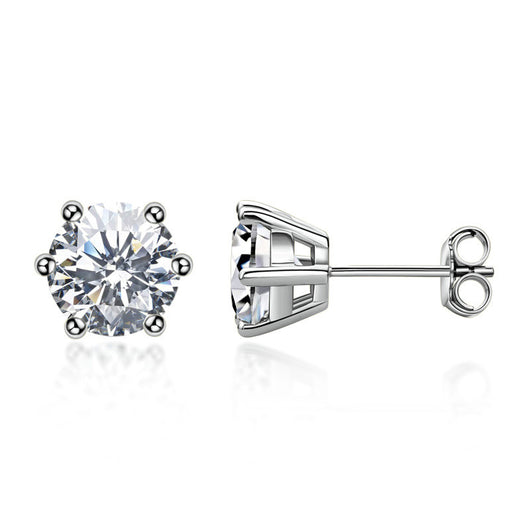 Aretes de Plata Esterlina con Moissanita - Diseño Clásico de Seis Puntas - Image 11