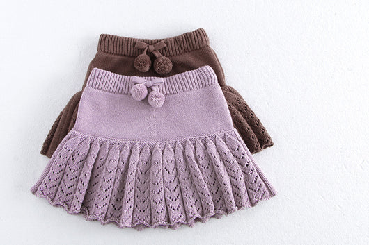 Falda Pantalón Plisada Retro Hueca para Niñas - Image 28