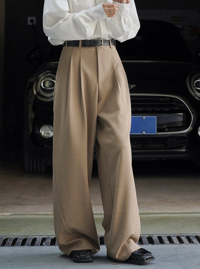 Pantalón Casual Holgado de Cintura Alta con Textura para Mujer - Image 26