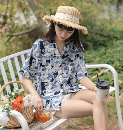 Blusa Suelta de Chifón para Verano con Protección Solar - Image 11