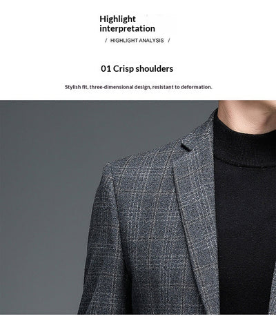 Blazer Cuadros Hombre Elegante para Negocios - Image 12