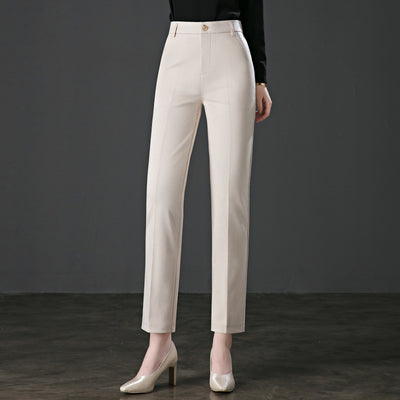 Pantalones Rectos Holgados Cintura Alta Elásticos para Otoño - Image 13